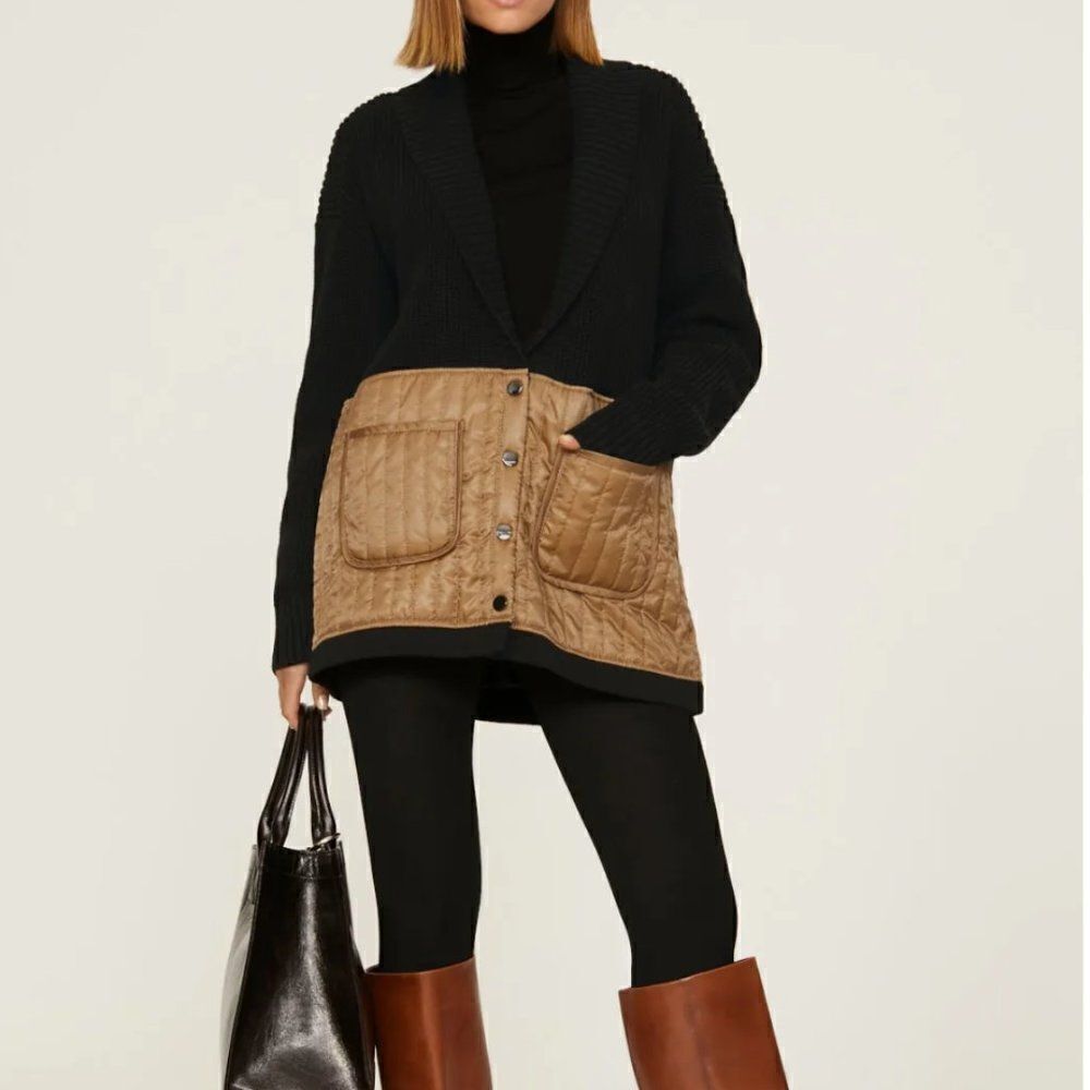 Central Park West Black and Tan Cardigan